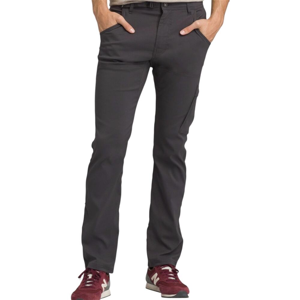 PrAna Stretch Zion Straight Cargo Pants UPF 50+ Water Repellent Roll Gray 34x34